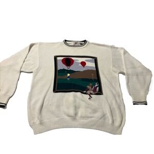 Vintage Cotton Traders Sport Sweater Size Large